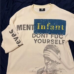 Cream Graphic Long Sleeve Tee